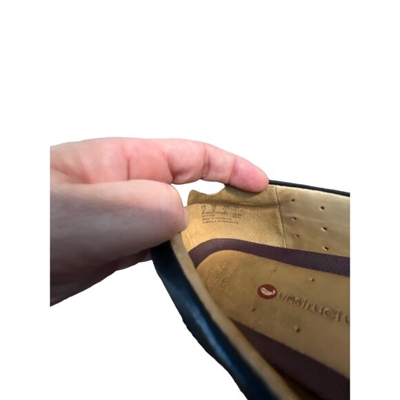 Clarks Unstructured Gunmetal Soft Leather Shoes Sz 10‎ - Picture 7 of 7